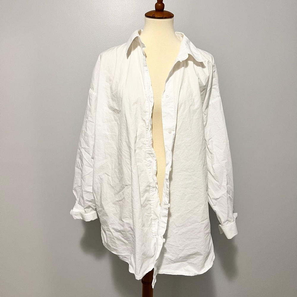 H&M Cotton White Button Down Long Sleeve Shirt